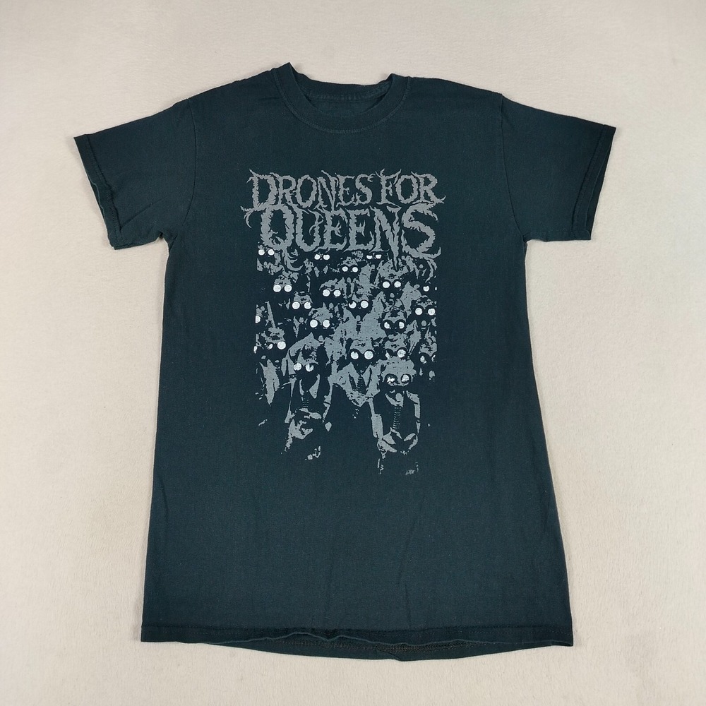 Drones‎ For Queen T Shirt Mens Black Small Graphic Grunge Streetwear Death Metal
